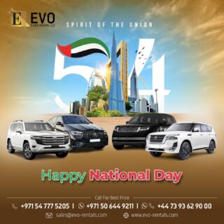 Proud of our nation, proud of the ride! EVO wishes a happy National Day to all. #EidAlEtihad #holiday #celebration #UAE #dubai