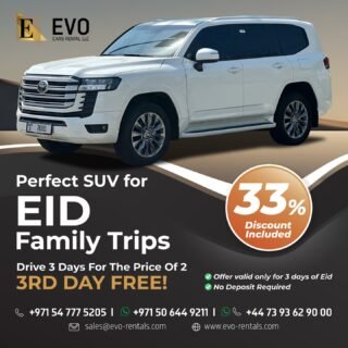 🚙 Toyota Land Cruiser GXR 2024

Your Perfect Eid SUV 🌙

🚗 Toyota Land Cruiser GXR 2024
💰 AE 1,105

🎉 Drive 3 Days for the Price of 2
✨ 3rd Day FREE

⚡ 33% Discount
📦 2 Units Available

📅 Eid Offer – Limited Time

📲 Reserve early.

✅ No Deposit

#LandCruiserDubai #EidRoadTrip #SUVRental #EVOCars